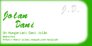jolan dani business card